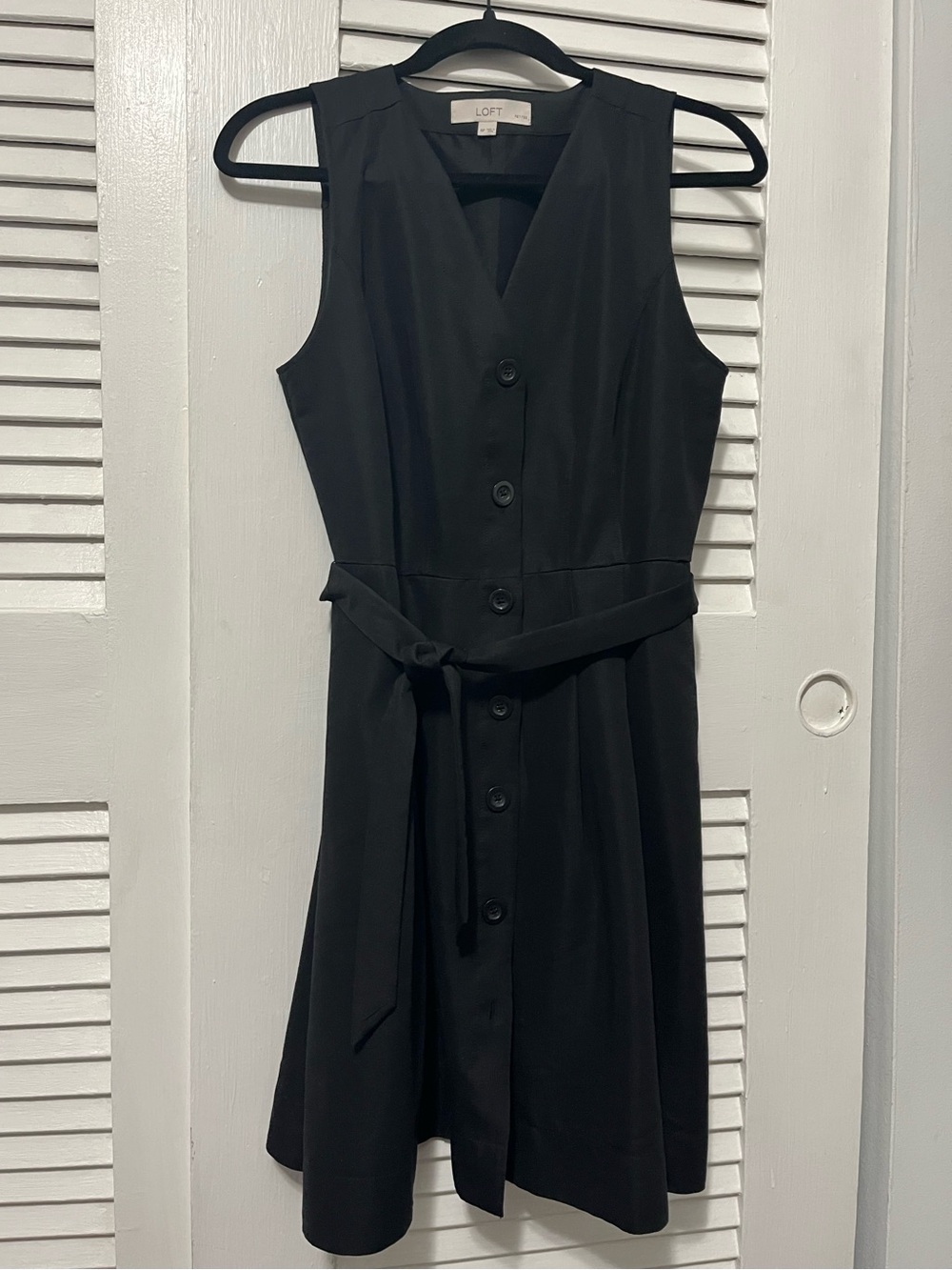 Loft Black Button-Up Dress